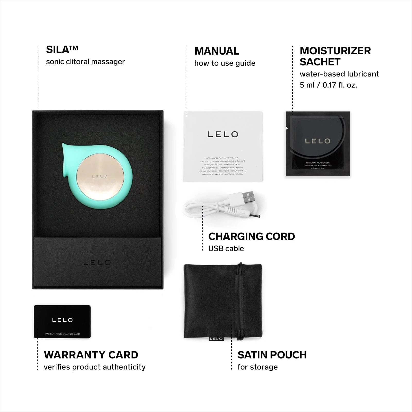 LELO Lelo Sila Sonic Wave Clitoral Massager Vibrator
