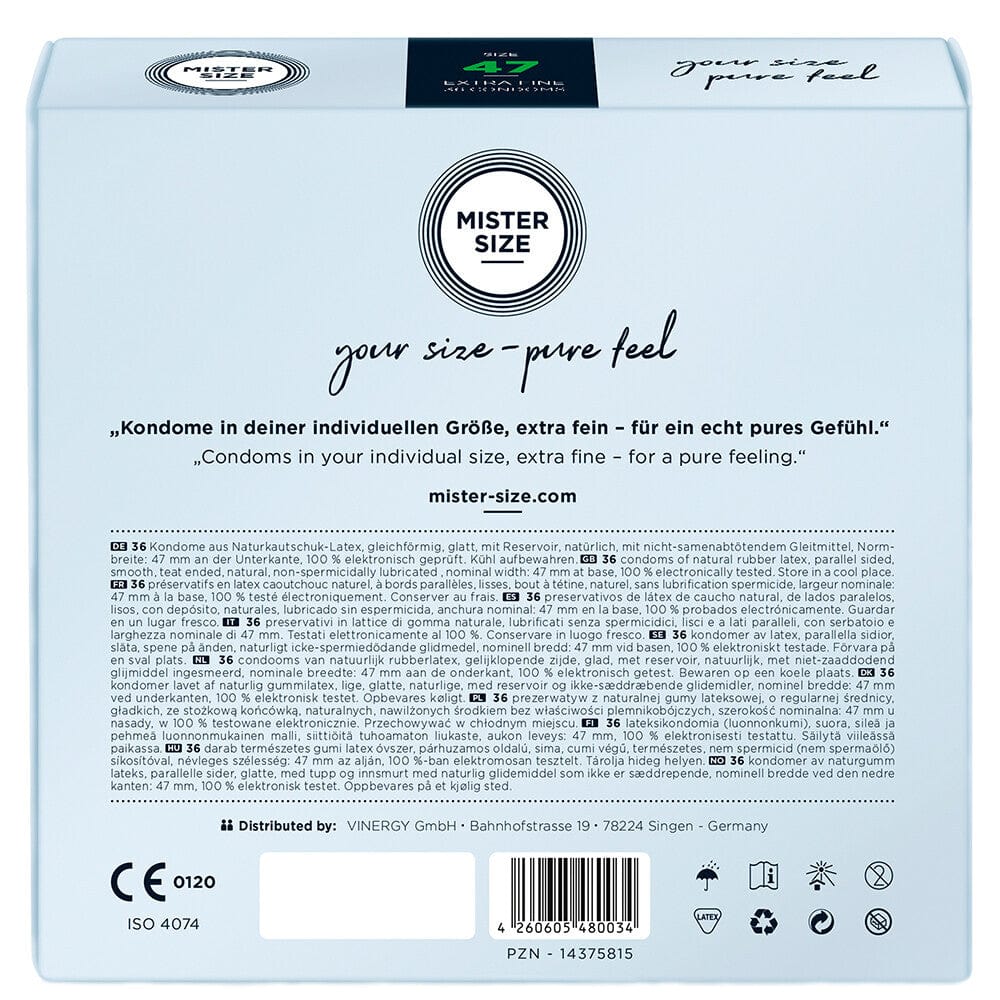 Mister Size Mister Size 47mm Your Size Pure Feel Condoms Condoms