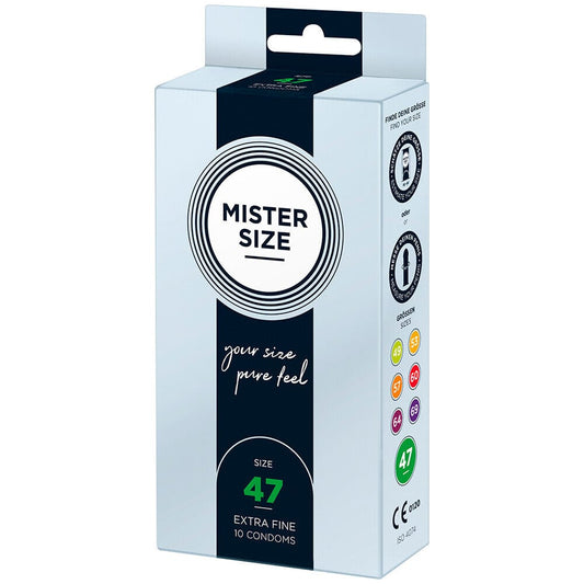 Mister Size Mister Size 47mm Your Size Pure Feel Condoms Natural and Regular