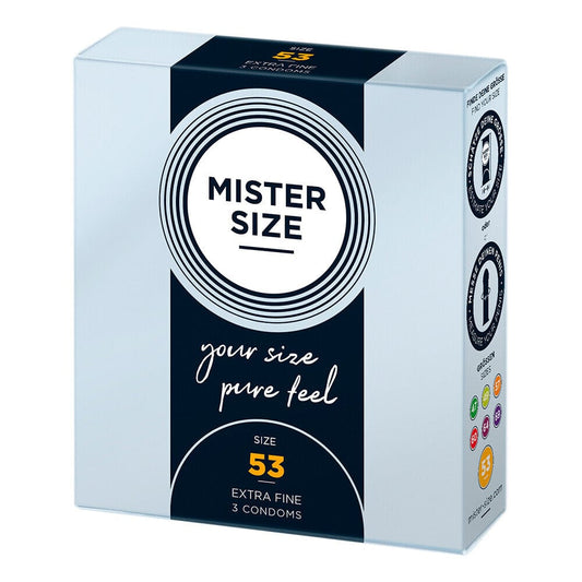 Mister Size Mister Size 53mm Your Size Pure Feel Condoms Natural and Regular