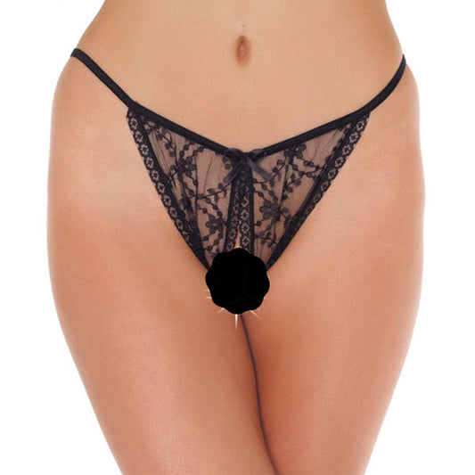 Rimba Lace Crotchless Tanga Lingerie