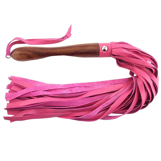 Rouge Garments Rouge Garments Wooden Handled Leather Flogger Whips