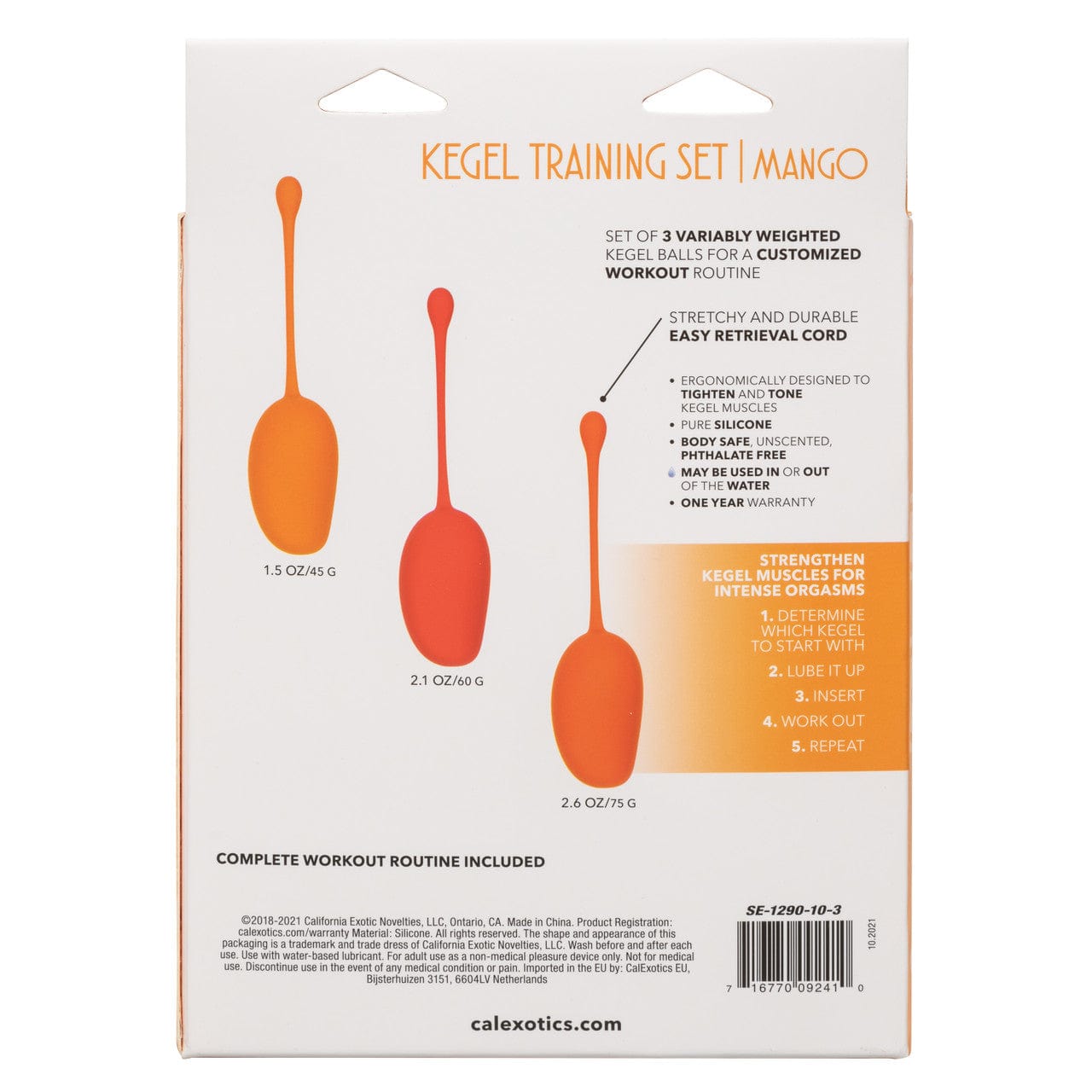 Satisfyer Kegel Training Set Mango Orgasm Balls