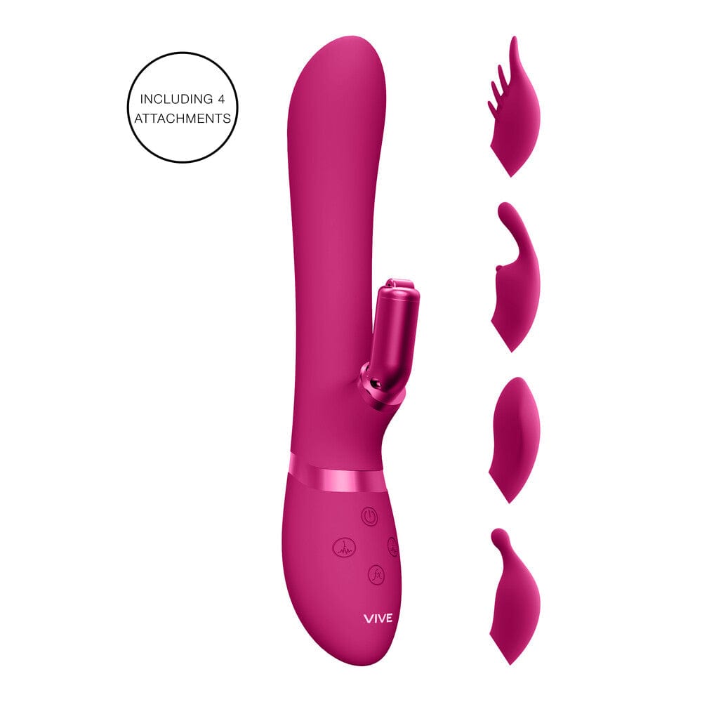 Shots Toys Vive Chou Double Action Interchangeable Rabbit Vibrator Vibrator