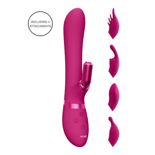 Shots Toys Vive Chou Double Action Interchangeable Rabbit Vibrator Vibrator