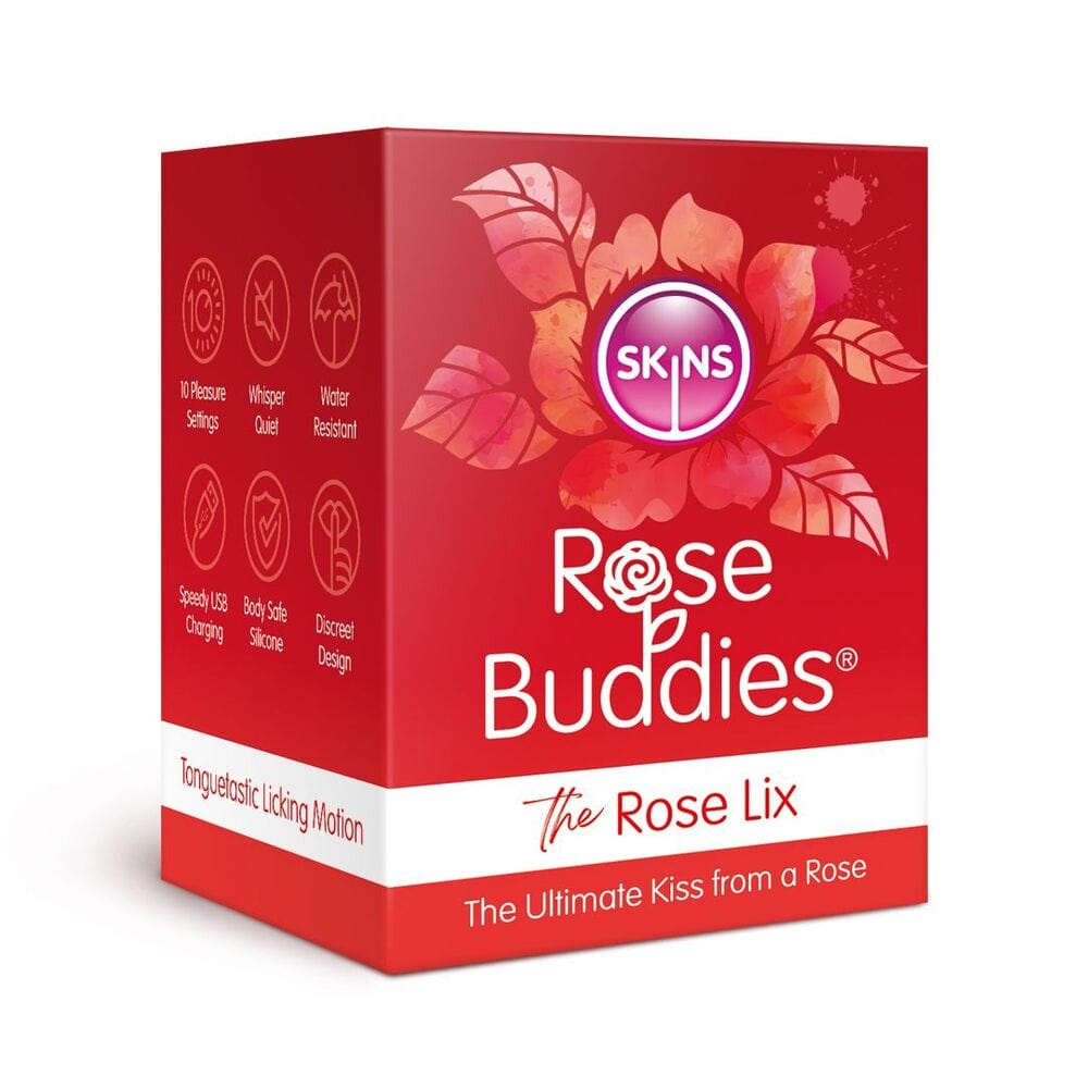 Skins Skins Rose Buddies The Rose Flix Clitoral Massager Red Clitoral Vibrators and Stimulators