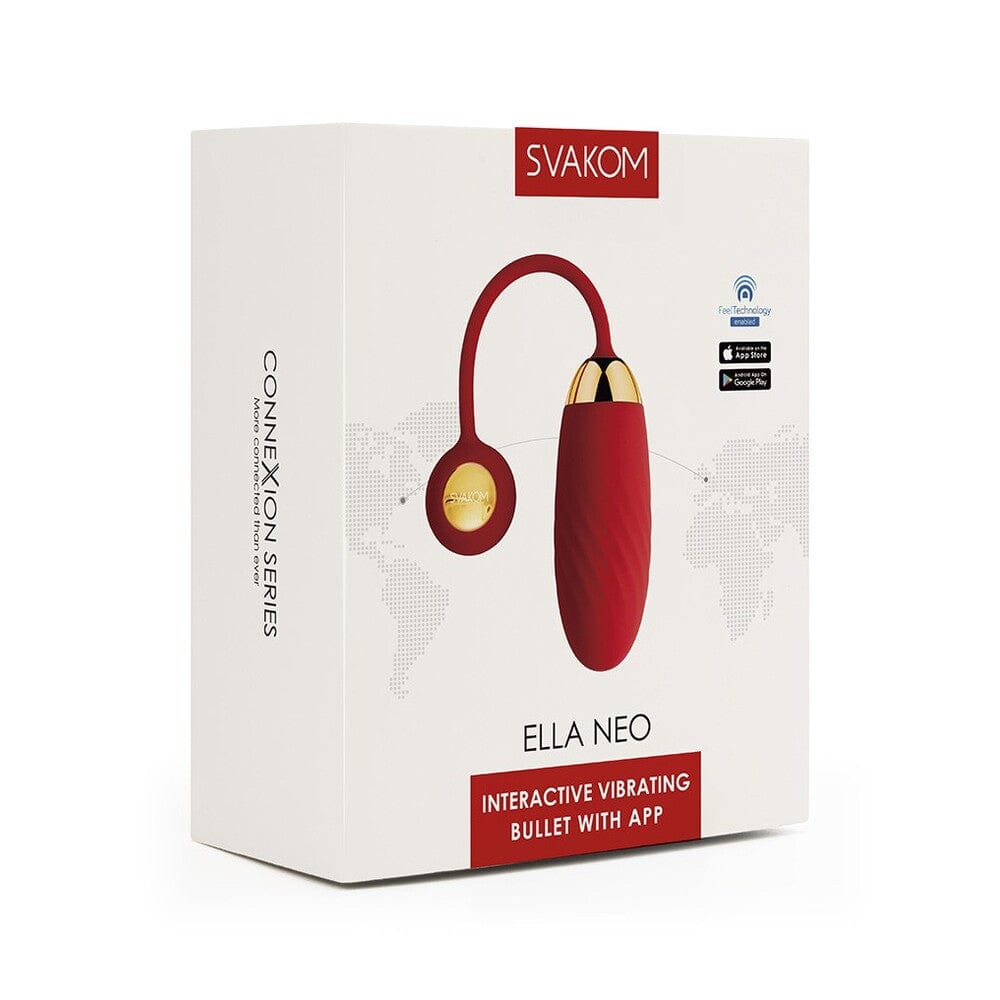 Svakom Svakom Ella Neo Red Interactive Vibrating Bullet Love Egg